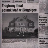 Tragiczny finał poszukiwań w Długołęce